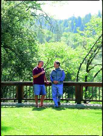 Homeowner Michael Funk (left) and architect Jeff Gold